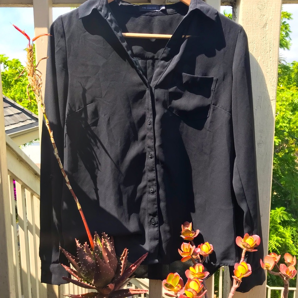 Black Button Down Blouse